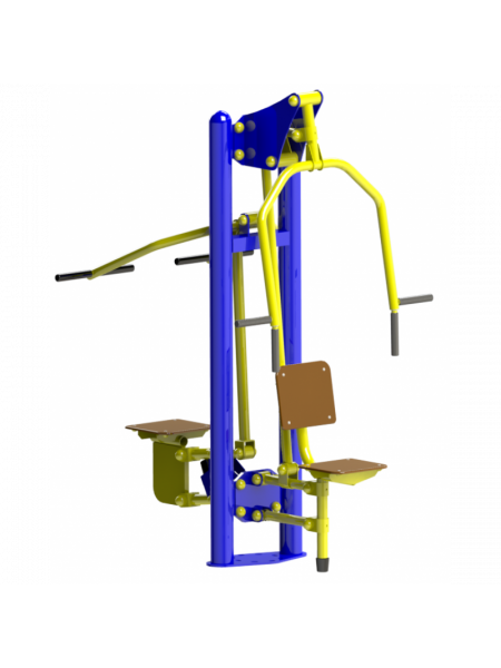 Спортивний вуличний тренажер тяга зверху і жим від грудей Спортивний вуличний тренажер тяга зверху і жим від грудей